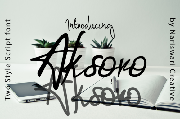 Aksoro Script Handwritten Font for Crafters & Sellers