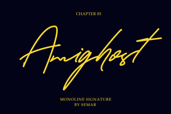 Amighost: A Script Handwritten Font for Elegant Web Design