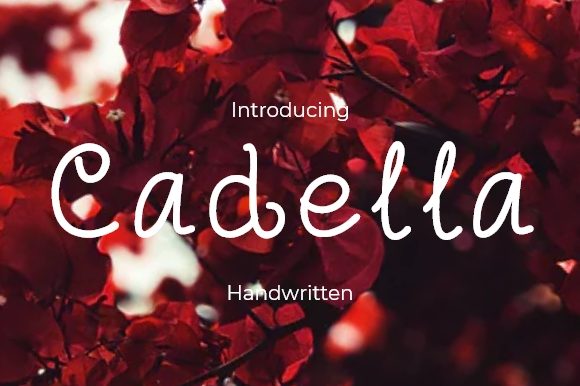 Cadella: A Bouncy Handwritten Font for Crafters