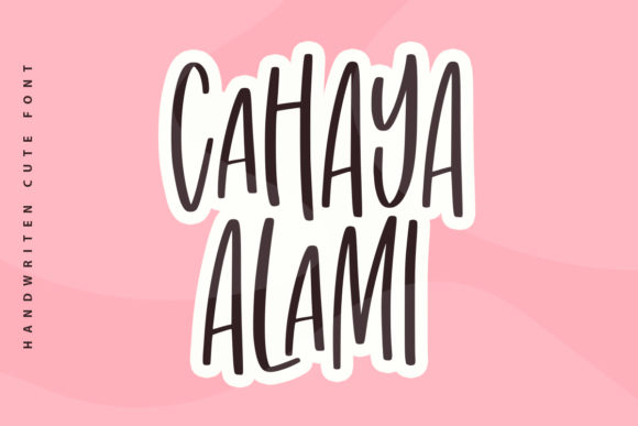 Cahaya Alami: A Friendly Script Handwritten Font for Digital Design
