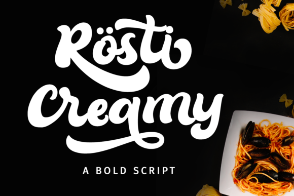 Rösti Creamy Script Handwritten Font for Crafters