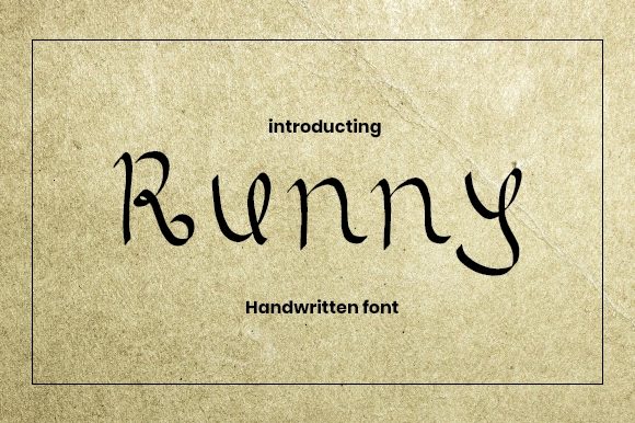 Runny: A Script Handwritten Font That Breathes Life Into Your Creative Projects