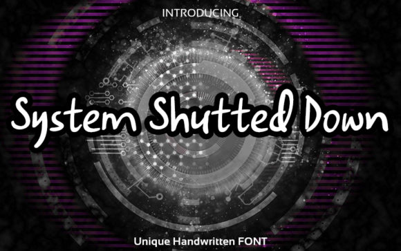 System Shutted Down Font for Small Business Branding