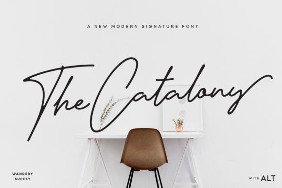 The Catalony: A Relaxing Script Font for Creative Projects
