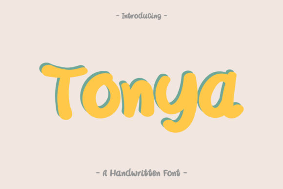 Tonya: A Bold Handwritten Font for Handmade Creators